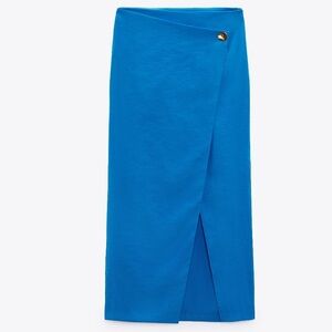Zara Satin Wrap Skirt